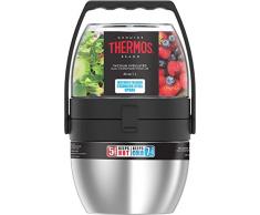 THERMOS Compartment Dual Alimentaire Isotherme 1, 1Â L, Acier Inoxydable, 14Â x 13Â x 22Â cm
