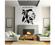 TATOUTEX Stickers Visage dindien - Or, L 20cm x H 24cm