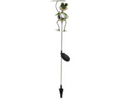 Näve 4041017 Lampe Solaire Décorative à Planter Dans Le Sol En Forme De Grenouille