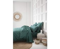 Today Taie dOreiller a volant plat Coton 75 x 75 cm Vert Emeraude