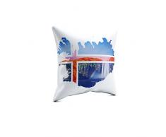 Picanova Coussin dÃ©coratif, Satin, Multicolore, 40 x 40 cm