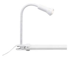 Brilliant 24705T05 Lampe Ã Fixation Serre Joint E14 40 W Blanc MÃ©tal/Plastique