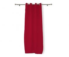 Soleil dOcre 032457 Alix Rideau Uni ÃÂ ÃÂ Oeillets Polyester Rouge 135x185 cm