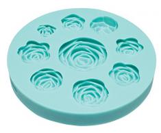 Kitchen Craft SDIFM10 Moule Sweetly Does It Roses en Silicone Bleu, 9 x 12 x 16 cm
