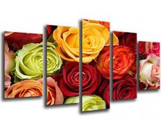 Tableau Moderne Photographique, Impression sur bois, Fleurs, Roses, 165 x 62 cm, ref. 26238