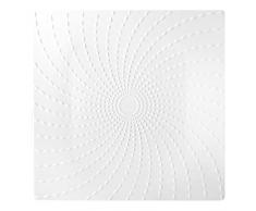 HOTELWARE Riz Plat carrÃ©, 28.5Â cm, Porcelaine, Blanc