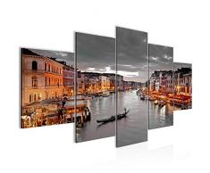 Tableau decoration murale Venise - XXL Impression sur Toile Salon Appartment 5 Parties - prÃªt Ã accrocher - 604353b