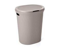 TATAY 1010003 Coffre A Linge, Polypropylène, Taupe, 41 x 33 x 50 cm