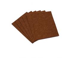 1buy3 Lot de 6 Sets de Table en Feutre avec Coins carrÃ©s de 5 mm dÃ©paisseur Marron mÃ©langÃ©