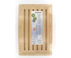 Fackelmann 521327 Planche Ã Pain avec Partie dÃ©tachable, Bois, Marron, 40 x 26 x 1,9 cm