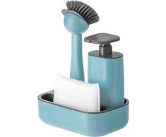 VIGAR Set Ãvier avec Distributeur de Savon, ABS, Bleu, 19Â x 13Â x 26,5Â cm