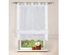 Home Fashion 79252-801 Rideau Store Bateau avec Boucles Blanc 140 x 80 cm