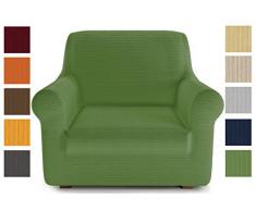 PETTI Artigiani Italiani - Housse Canapé, Housse de Canapé, Housse de Canapé Extensible, Housse de Fauteuil, Vert, 100% Made in Italy