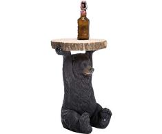 Kare Design Table dappoint Animal, Petite Table Basse Ronde, Aspect Bois, Figurine Animale comme Fantaisie, Ã40cm, 54x40x40cm