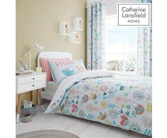 Catherine Lansfield Little Birds Couette, Polycoton, Pastel, Parure de lit - 2 Personnes