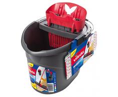 Vileda Revolution Serpillère avec Seau, essoreuse et Assiette avec Chiffon en Microfibre