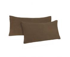 NatureMark Lot de 2Â Taie doreiller en Jersey Taille 40Â x 145Â cm pour Coussin de positionnement latÃ©ral taies doreiller en 14Â Couleurs, 100% Coton (Chocolat)