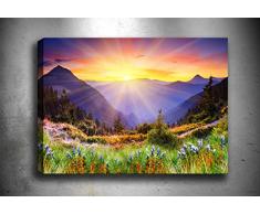 Bonamaison Peinture sur toile, multicolore, 50 x 70 cm