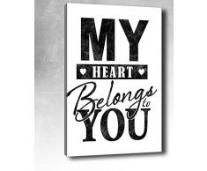 Bonamaison Peinture sur toile, multicolore, 40 x 60 cm - Conçu et fabriqué en Turquie