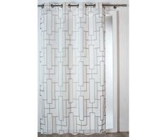 HomeMaison Perth Voilage à Jacquard Géométrique, Polyester, Naturel, 260x140 cm