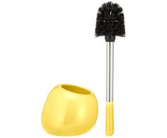 WENKO 21661100 Brosse WC Polaris, Céramique, 15 x 34,5 x 14,5 cm, Jaune