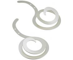 Gardinia Embrasse Escargot Mat, Steel, Argent terne, 1,2 x 25 cm