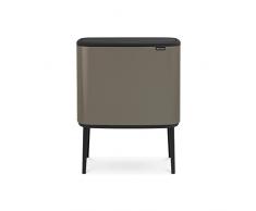 Brabantia - 316142 - Poubelle Bo Touch Bin, 11 + 23 litres, Platinium