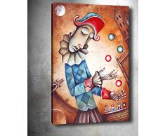 Bonamaison Peinture sur toile, multicolore, 40 x 60 cm - Conçu et fabriqué en Turquie