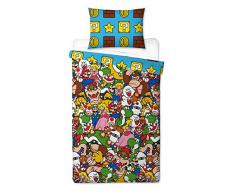 Super Mario Housse de Couette, Multicolore, 200 x 130cm