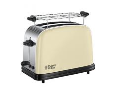 Russell Hobbs 23334-56 Toaster, Grille Pain Extra Large Colours Plus, Cuisson Rapide et Uniforme, Contrôle Brunissage, Chauffe Viennoiserie - Crème