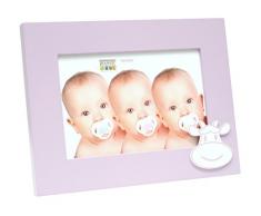 Deknudt Frames S66RK4 Cadre Photo Bébé Motif Vache Bois Rose 13 x 18 cm