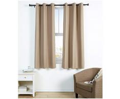 AmazonBasics Lot avec rideau occultant et Åillets, 182 x 117 cm, Marron chocolat
