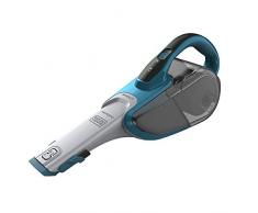 BLACK+DECKER DVJ320J-QW Aspirateur à main sans fil - 10,8 V - Autonomie : 15 min - Charge : 5h - Chargeur prise Jack - Prolongateur intégré et brosse retractable , 500 ml, Bleu océan