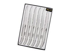 Pradel Excellence I7551-6 BoÃ®te de 6 Couteaux Laguiole de Table, Acier Inoxydable, INOX, 25 x 16 x 2 cm