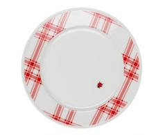 Feinkost Käfer 103151 Vaisselle, Porcelaine, Blanc/Rouge, 24 x 24 x 3 cm