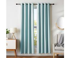 AmazonBasics Lot avec rideau occultant et Åillets, 182 x 117 cm, Vert dâeau