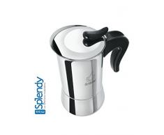 KAUFGUT 121312 Miss Splendy Cafetière à 4 tasses en acier inoxydable 600 g Multicolore