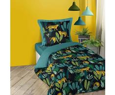 douceur dintÃ©rieur parure 2 piÃ¨ces 140x200 cm mystic jungle