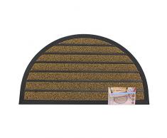 JVL Dirt Bouchon Pro Demi Lune Grattoir Tapis de Porte dentrÃ©e, Beige, 75 x 45 x 0.5 cm