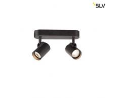 SLV Helia Lampe de Mur et de plafond, aluminium, noir, double