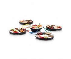 Princess 01.103080.01.001 Gril de Table Dinner4All-4 Personnes-La Nouvelle faÃ§on de Diner, Blanc/Noir