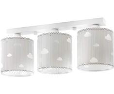 plafonnier enfant 3 lumières Sweet Dreams Nuages Gris