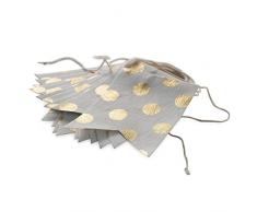 Mopec Lot de 2 guirlandes en Tissu à Pois dorés Ivoire 3 x 15 x 11 cm