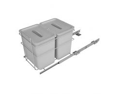 Sige Panier Poubelle de tri sÃ©lectif extractible, Gris, 400Â mm