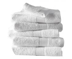 De Witte Lietaer 194853 Lot de 6 Serviettes de bain Coton Blanc 100 x 50 cm