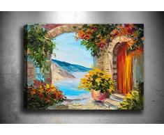 Bonamaison Peinture sur toile, multicolore, 40 x 60 cm - ConÃ§u et fabriquÃ© en Turquie