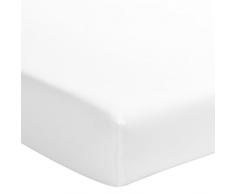 Designers Guild Noho Drap housse Satin de coton Blanc 180 x 200 cm