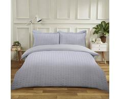 Highams Parure pour Couette, Silver, King