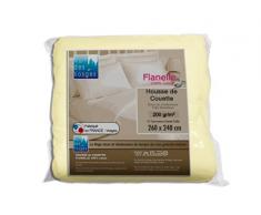 Nuit des Vosges 2142143 Caen Housse de Couette Flanelle Unie/Coton CrÃ¨me 260 x 240 cm