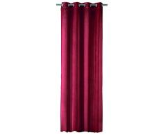 Homemaison HM69311-02 Rideau Occultant avec Bande Satin/Polyester Rouge 44 x 30 cm